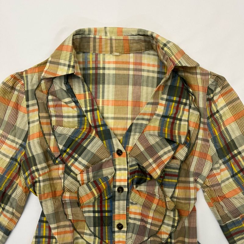 ruffle plaid shirt, foto 3