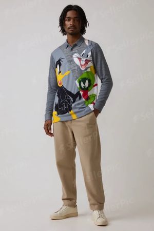 Kaos polo shirt Long Sleeve Warner Bross Looney Tunes  vinta