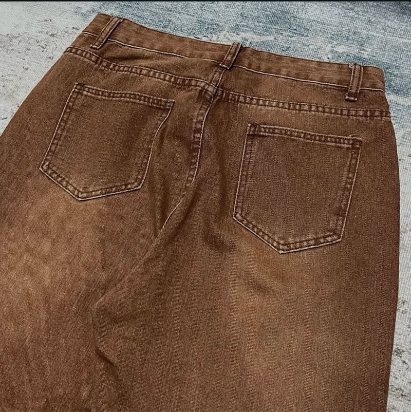 brown wash baggy jeans, foto 4