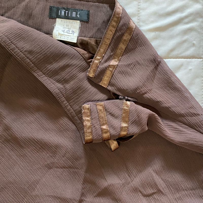 brown midi skirt, foto 4