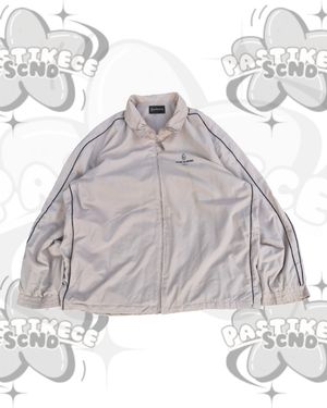 Gianni Valentino Streetwear Y2K Windbreaker Pria cream tan