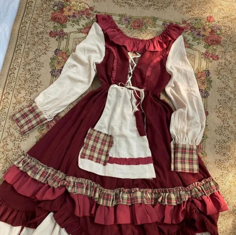 Lolita dress maroon, foto 2