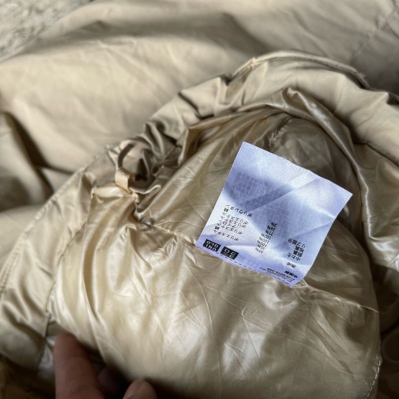 Uniqlo BOXY CUT Beige Padded Down Puffer Mountain Jacket, foto 5