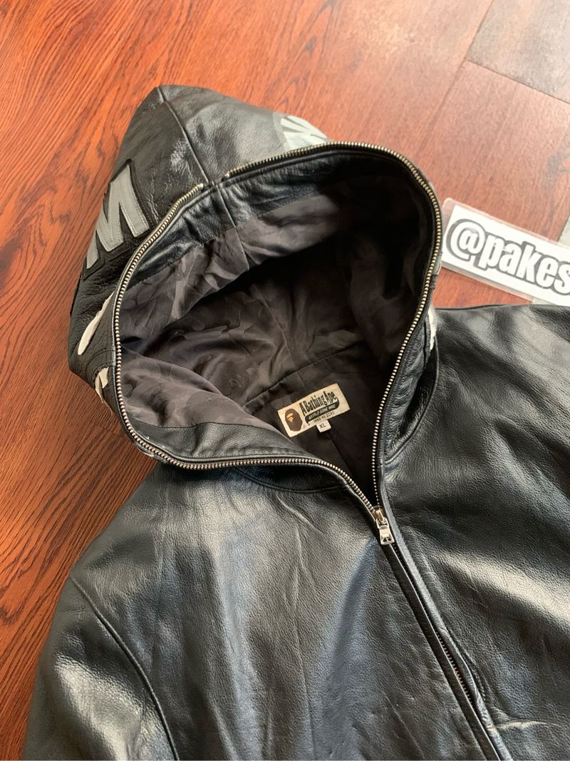Jaket Kulit A Bathing Ape BAPE Leather Jacket, foto 5