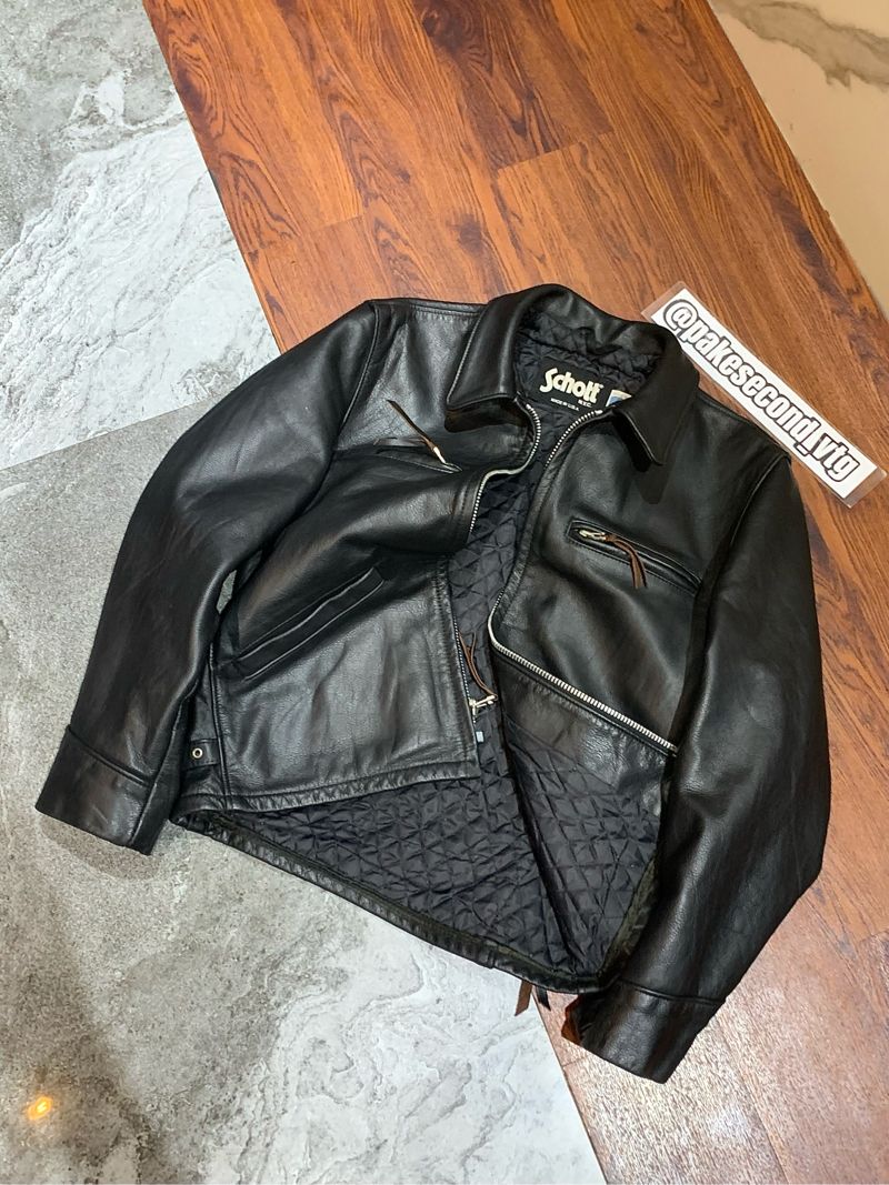 Jaket Kulit Schott Leather Classic Jacket, foto 3