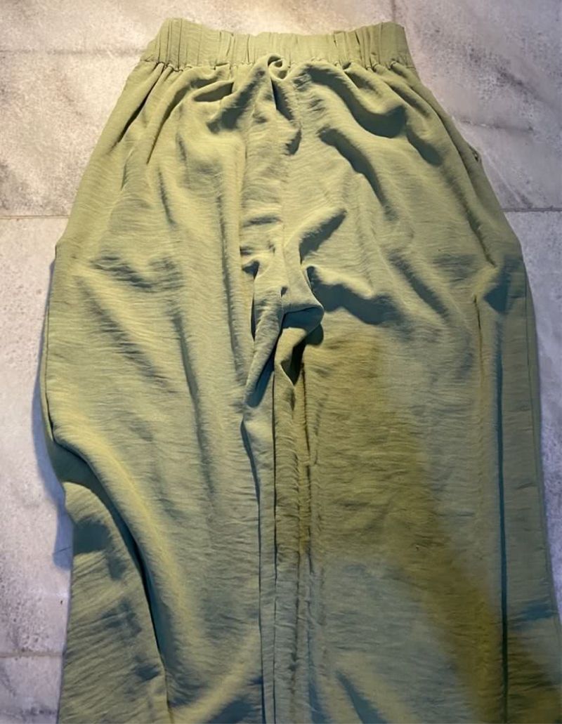 Green / Hijau Linen Pants Stretchy, foto 2