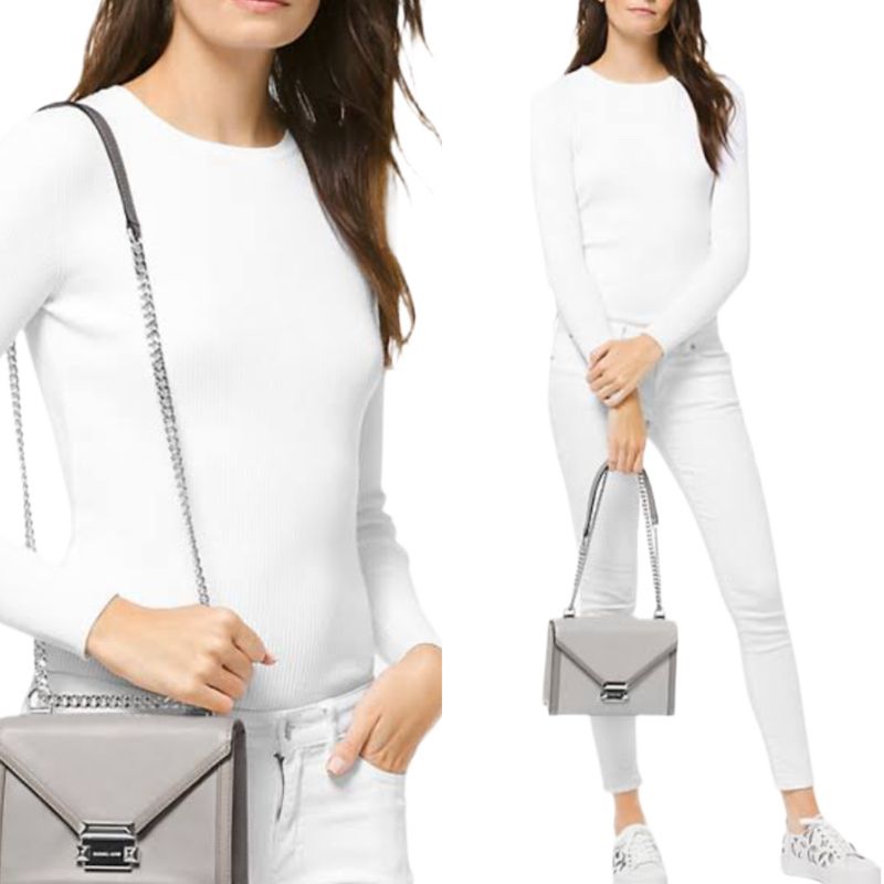 Michael Kors MK Whitney Two-Tone Leather Convertible Shoulde, foto 7