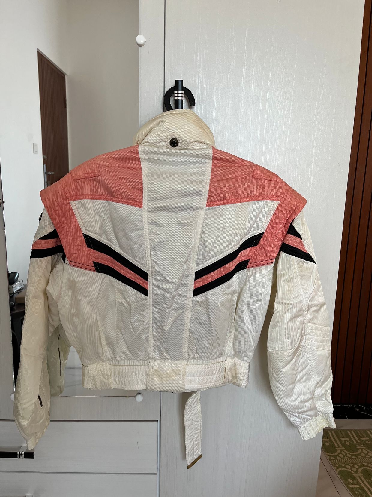 Futurist Bomber jacket Pria white pink, foto 4