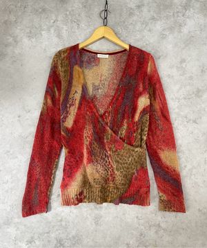 🎨 ARTSY ABSTRACT VINTAGE SWEATER – BONITA
