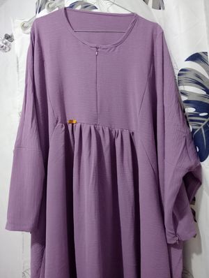 Gamis kaftan warna taro