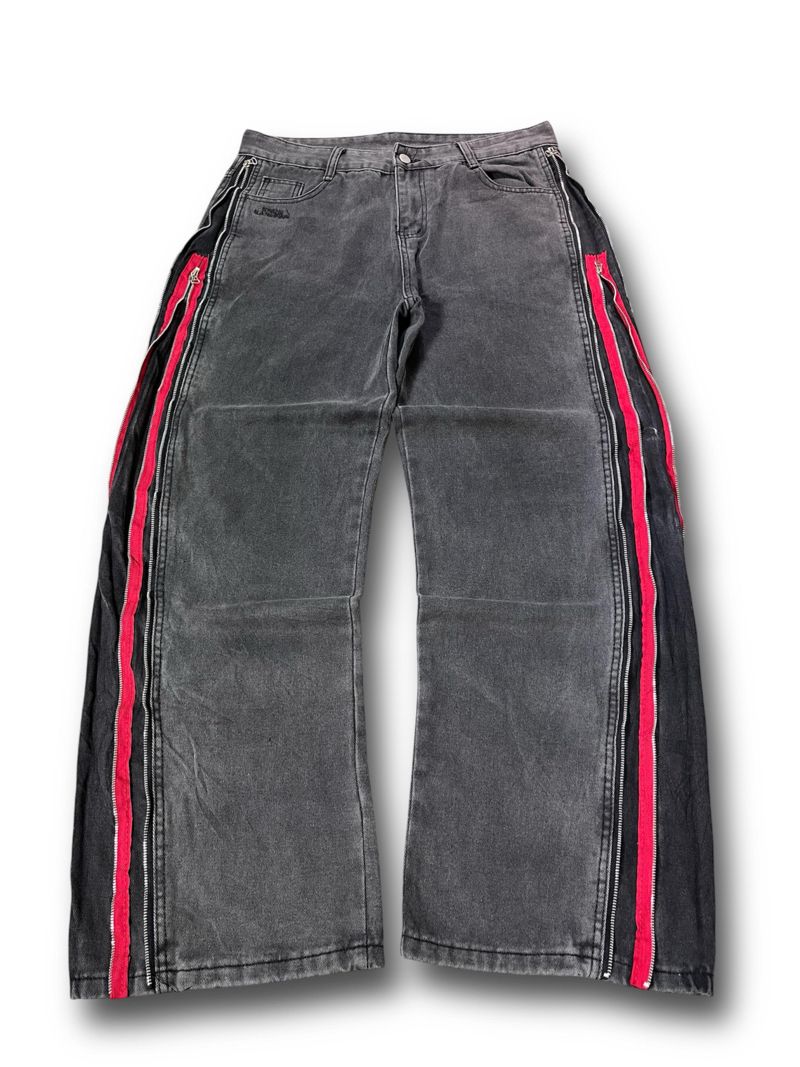 BAGGY JEANS GREY ZIPPER, foto 5