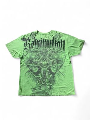Y2K Retribution Aflliction Skull Goth vintage tee
