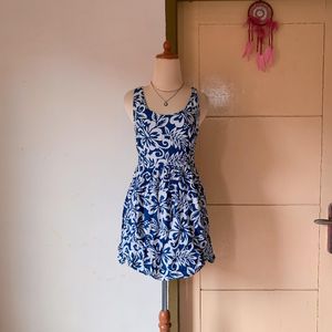 WHOAU CALIFORNIA Blue Midi Dress