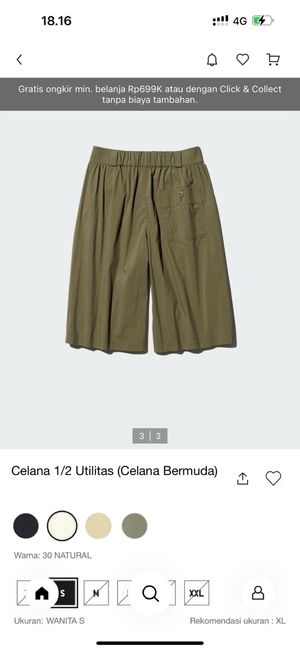 Celana 1/2 utilitas uniqlo