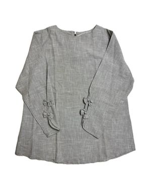 blouse atasan vintage pita grey abu abu