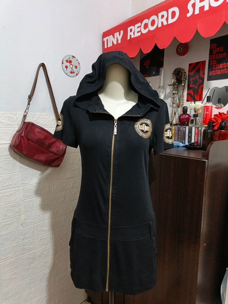 Jmstyle Grunge Emo Goth Hooded Micro Minidress, foto 2