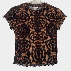 Mesh slim-fit top