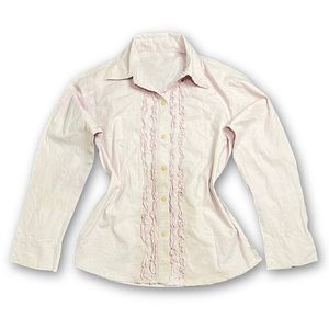 Shirt pink vintage kemeja pressbody fitbody