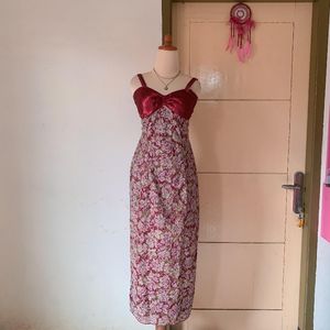 Red Floral Maxi Dress