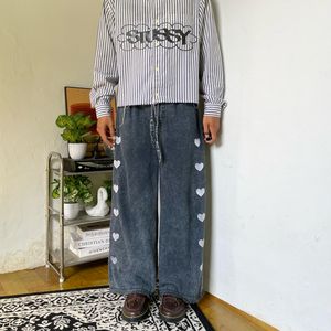 L*ve wideleg baggy grey snow made in Korea loose fit