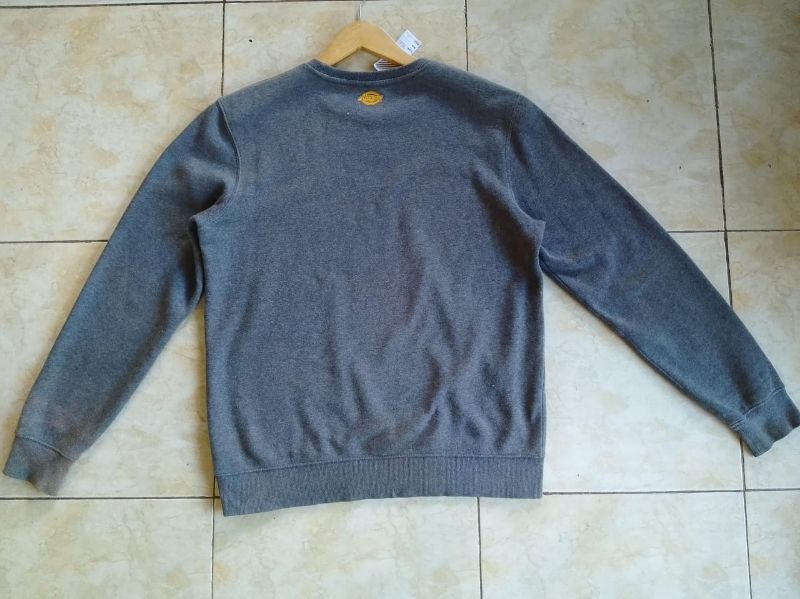 Crewneck dickies sablon grey yellow, foto 2