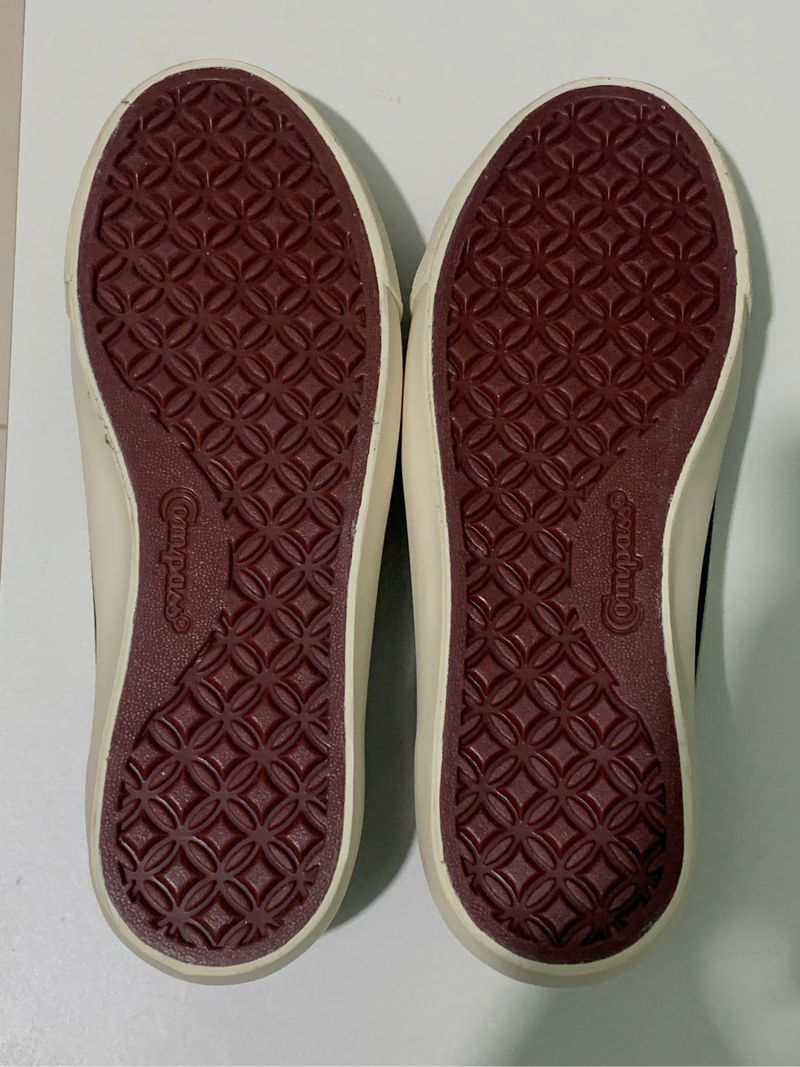 Sepatu Compass Gazelle Low Black White, foto 4
