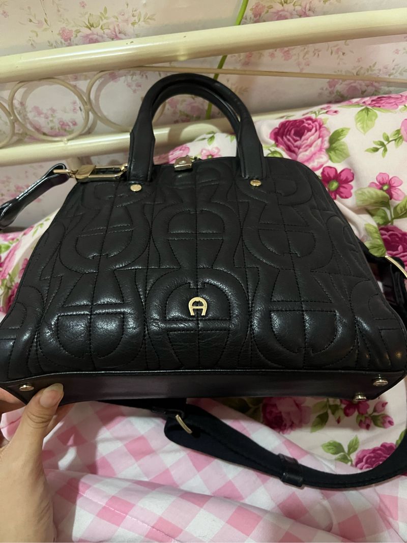 PRELOVED AIGNER BAG BLACK ALMA, foto 4