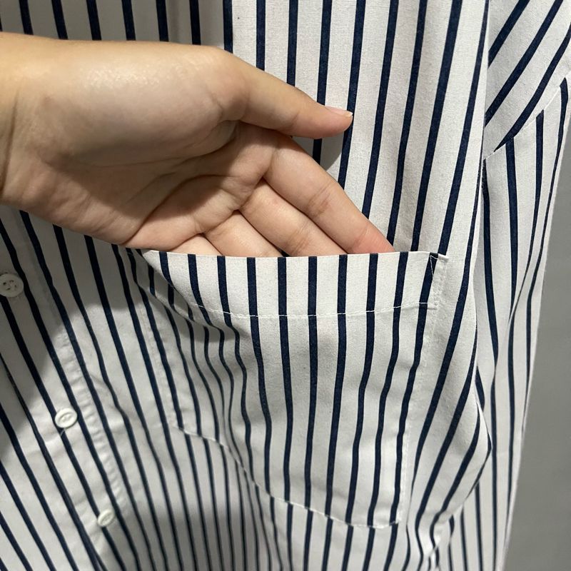 kemeja stripea navy, foto 3