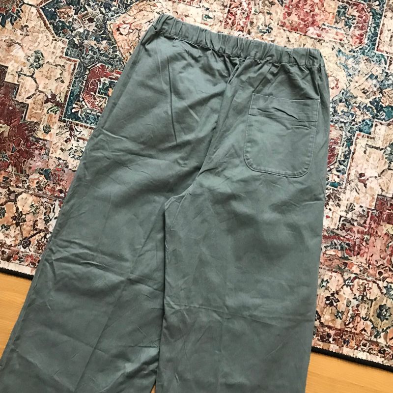 Relaxed Wide Ankle Pants Lipsum green hunter, foto 4