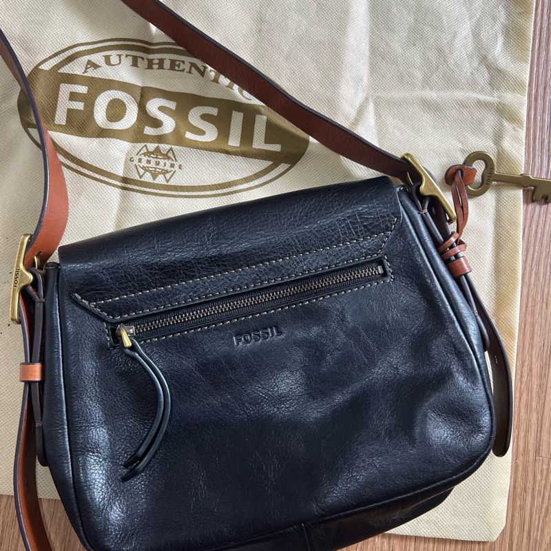 Fossil Harper Small Saddle Crossbody Black, foto 3