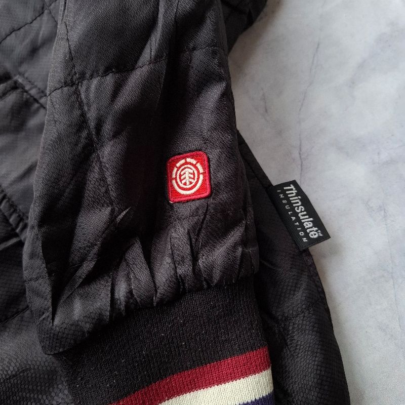 Element Casual Skater Bomber jacket Pria black red, foto 5