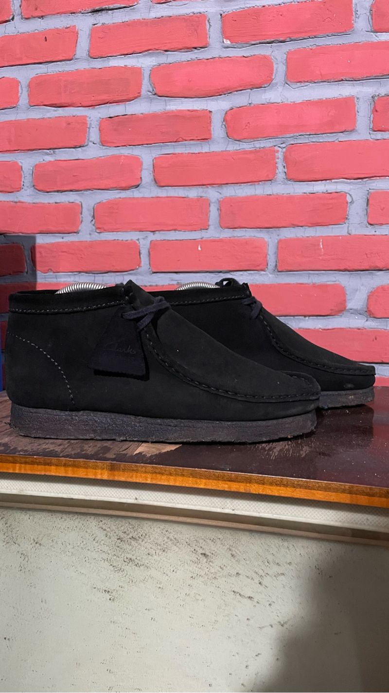 Clarks Wallabee - Black on Black - Suede, foto 3