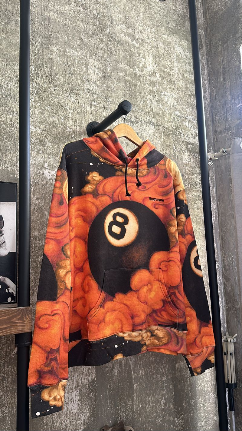 Supreme FW19 week 1 Martin Wong 8-Ball hooded Sweatshirt . - Preloved