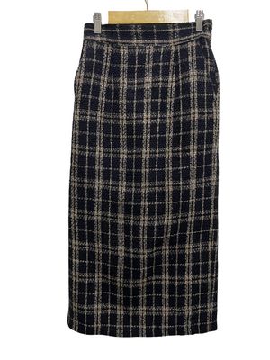 Rok span tweed tartan skirt