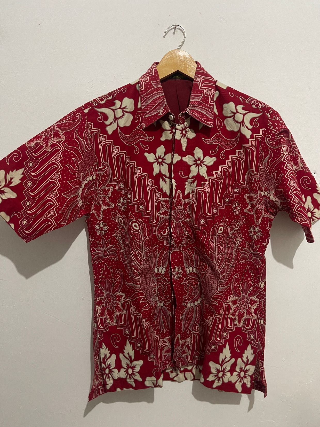 Batik Formal shirt Pria red
