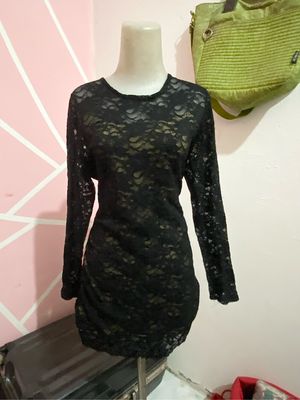 Minidress brokat lace pressbody