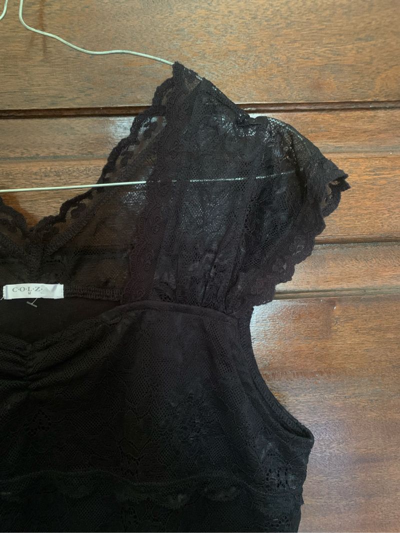 Black lace cami top, foto 2