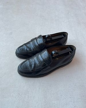 Camel loafers leather shoes