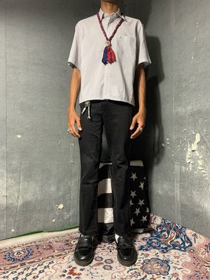 BLACK JEANS ZARA BOOTCUT FIT UNFINISHED SECOND ORIGINAL