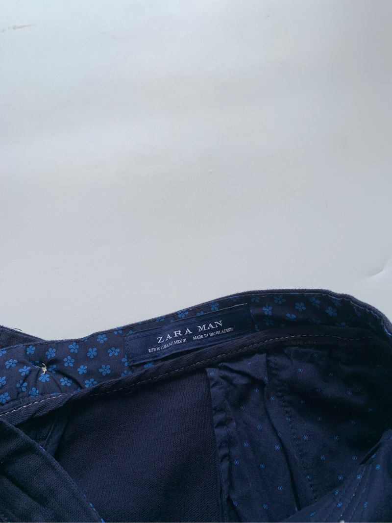 Zara Casual Short Pria navy, foto 4