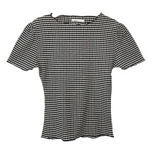 Vintage Y2K T-shirt Wanita white black