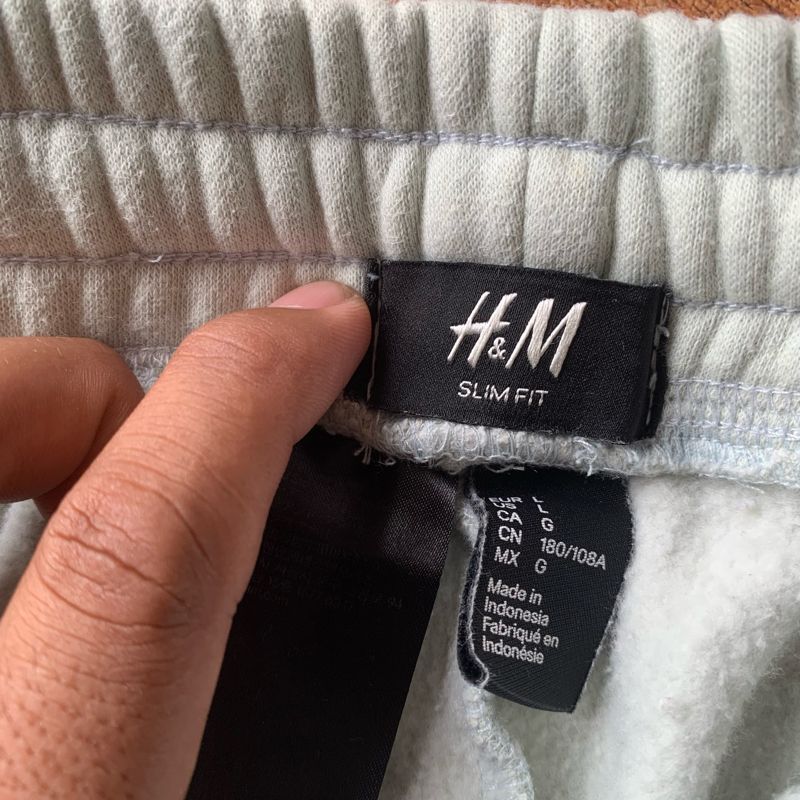 H&M sweatpants bahan fleece, foto 4