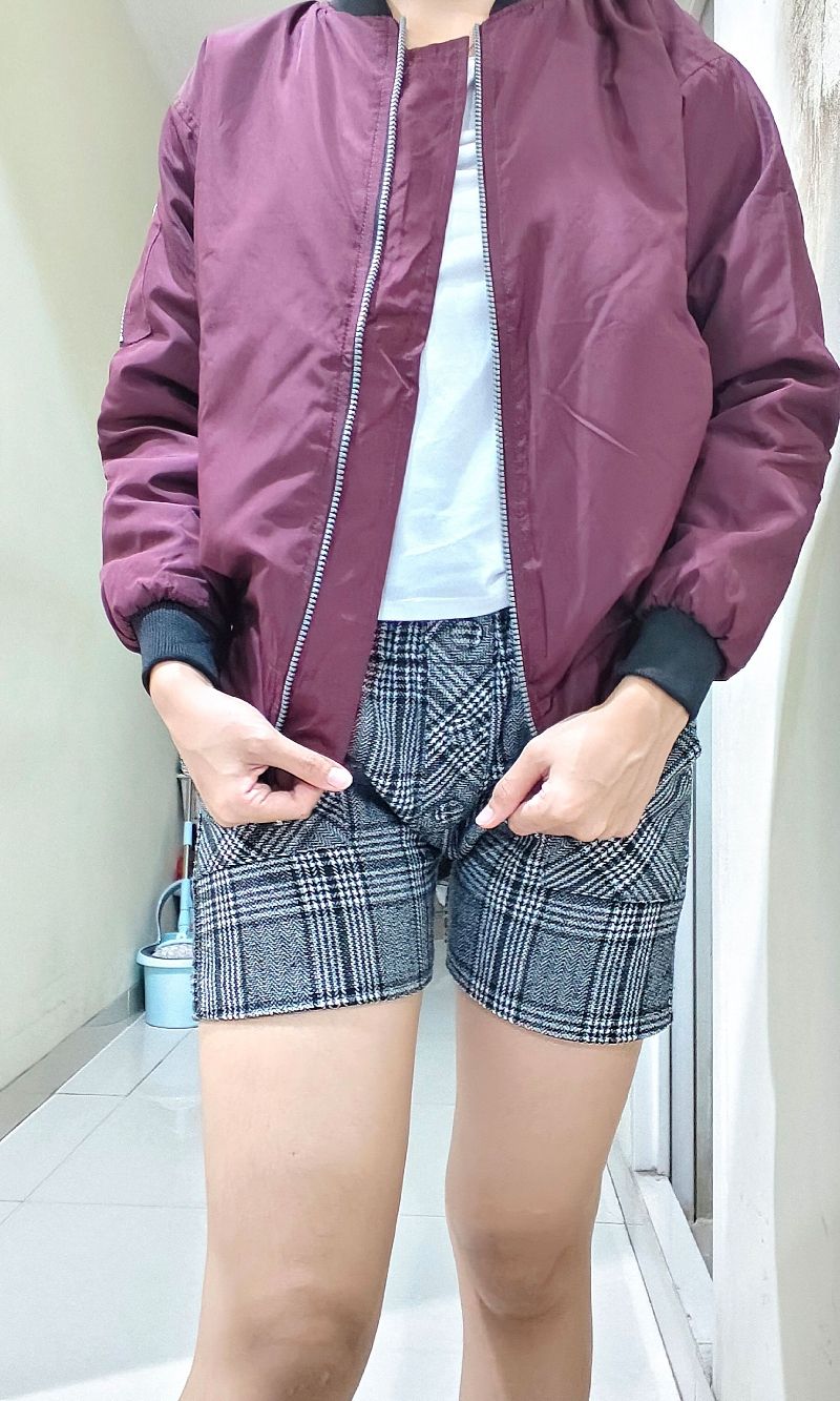 Jaket bomber wanita tebal premium, foto 3