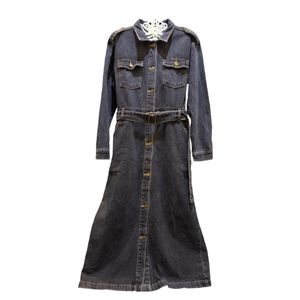 Japanese brand Vintage Minimalist Maxi dress Wanita black