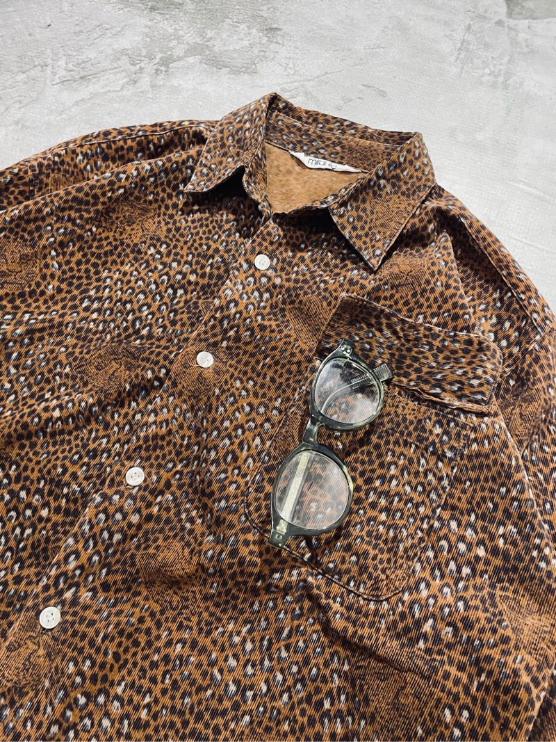 Leopard Shirt Brown Corduroy, foto 3