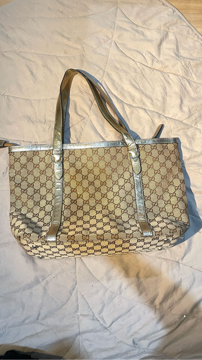 Gucci Canvas Beige tote bag (mirror), foto 2