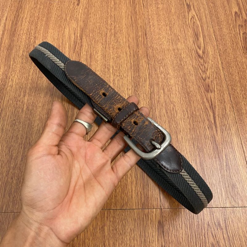 Carte Blanche leather x cotton belt, foto 4