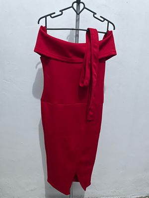 Dress Sabrina Bodyfit Mini Merah