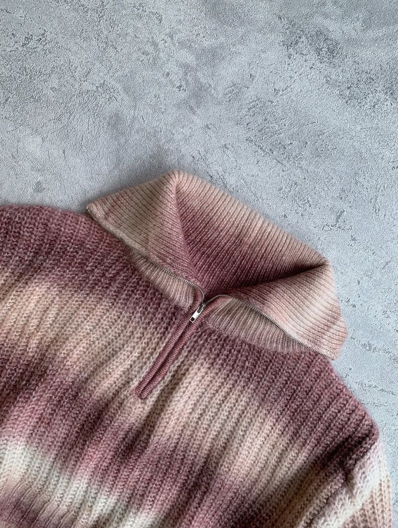 Knitwear vintage gradient croped half zip pattern by Ingni, foto 3
