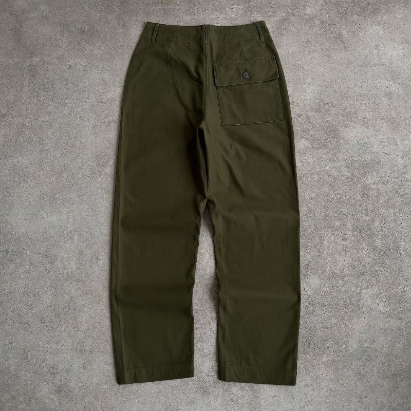 Basic Fatigue longpants washed green, Slim Straight Fit, foto 6